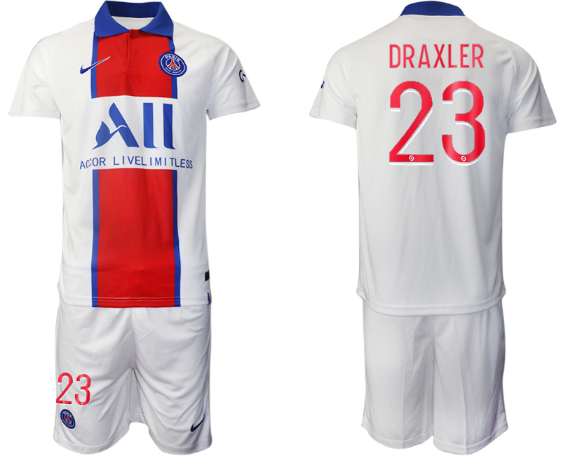 Men 2020-2021 club Paris St German away #23 white Soccer Jerseys